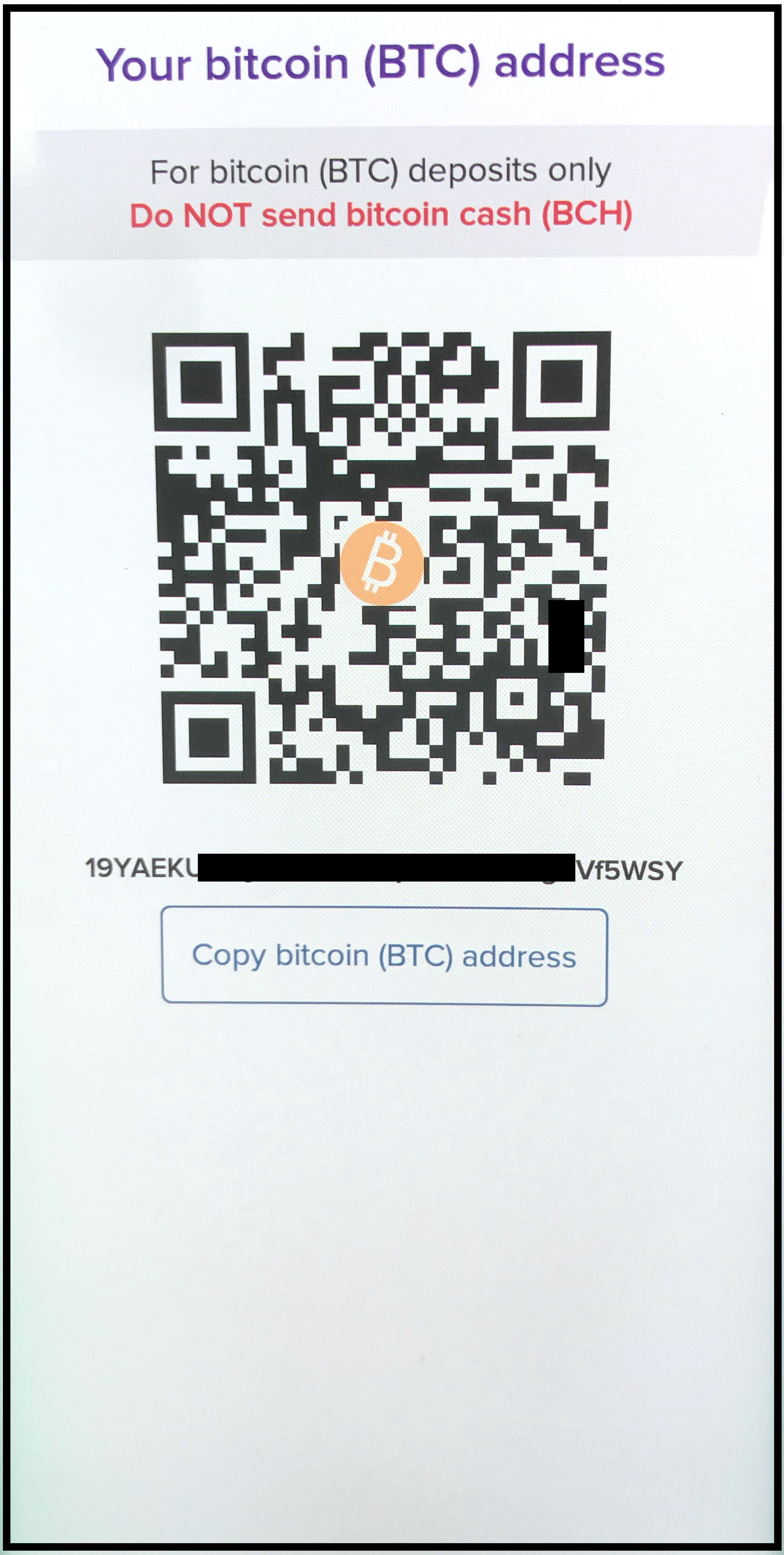 how to scan bitcoin qr code